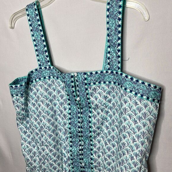 Vineyard Vines Embroidered Tiny Leaves Romper. Size Medium. - Picture 2 of 9